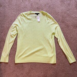 NWT Banana Republic Lightweight Fluorescent Neon Yellow-Green Sweater XL